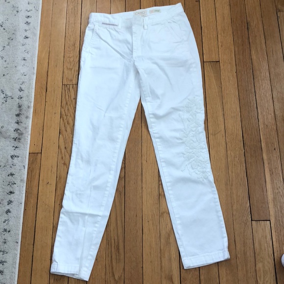Anthropologie Pants - Anthropologie white chinos size 27 relaxed EUC